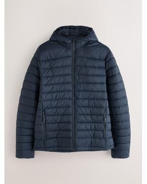 Next Lightweight Shower Resistant Quilted Jacket - Blue