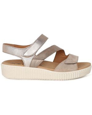 Gabor Ball Strappy Sandals - Metallic