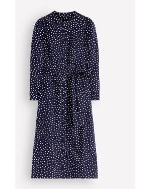 Boden Louise Midi Shirt Dress - Blue