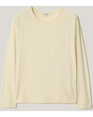 Jigsaw Long Sleeve Patch Pocket T-Shirt - Natural