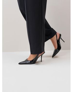 schuh Sade Slingback Court Shoes - Black