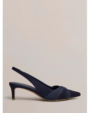 Hobbs Midnight Renee Suede Slingbacks - Blue
