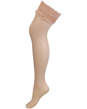 Pour Moi Adore Lace 15 Denier Top Hold-Ups - White