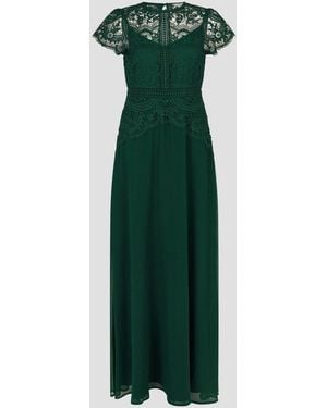 Monsoon Monica Lace Maxi Dress - Green