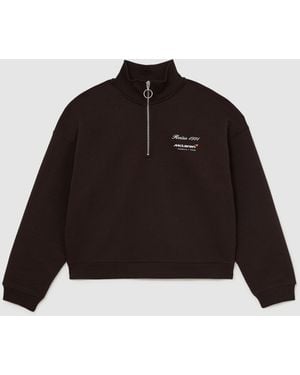 Reiss Mclaren Racing Cotton Half-Zip Sweatshirt - Black