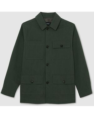 Reiss Cotton-Canvas Four-Pocket Chore Jacket - Green