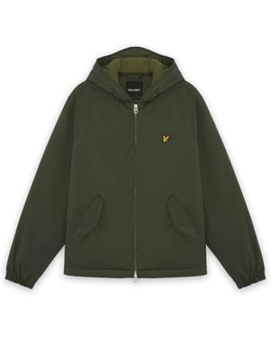 Lyle & Scott Padded Hooded Zip Through Jacket - Green