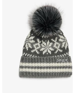 Superdry Outdoors Fairisle Beanie Hat - White