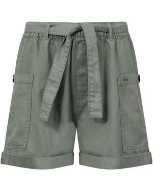 Weird Fish Cynthia Cotton Twill Shorts - Green