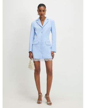 River Island Lace Trim Blazer Dress - Blue