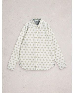 White Stuff Finsbury Rustic Print Shirt - Natural