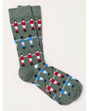 FatFace Fatface Table Football Socks - Blue