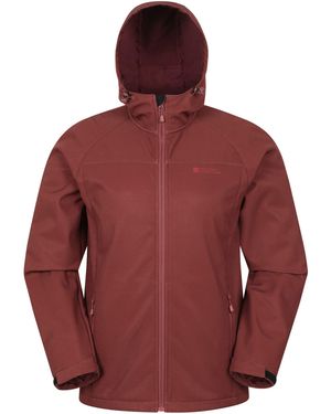 Mountain Warehouse Exodus Showerproof Softshell Coat Jacket - Red