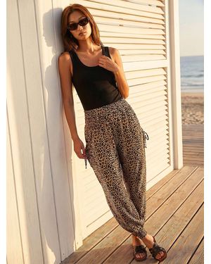 Roman Tie Dye Print Hareem Sweatpants - Natural