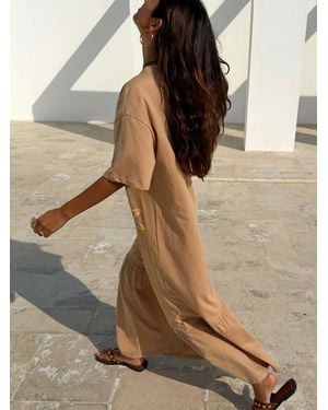 Never Fully Dressed Dreamer T-Shirt Dress - Brown