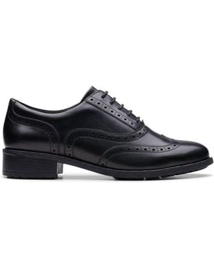 Clarks Leather Havisham Oak Brogue Shoes - Schwarz