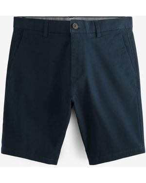 Next Relaxed Fit Stretch Chinos Shorts - Blue