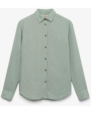 Superdry Premium Linen Boyfriend Shirt - Green