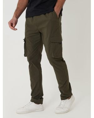 Threadbare Slim Fit Stretch Cargo Trousers - Green