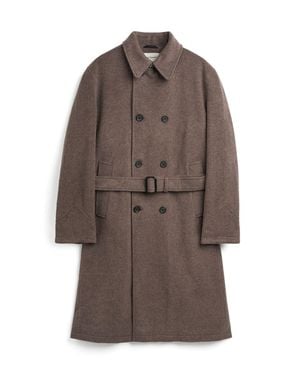 Oliver Spencer Oliver Spencer Regent Double Breasted Wool Overcoat - Brown