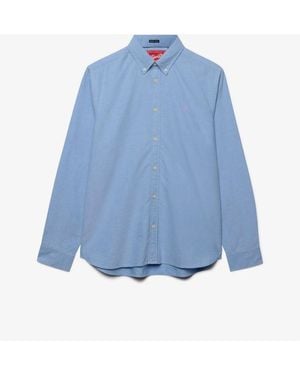 Superdry Light Preppy Oxford Long Sleeve Shirt - Blue