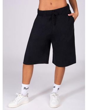 Pineapple Cut Off Trackpant Shorts - Black
