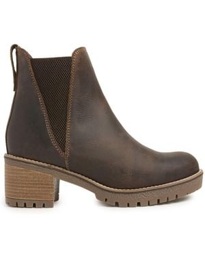 Celtic & Co. Block Heel Chelsea Boots - Brown