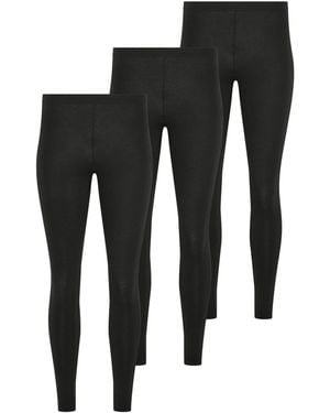 PixieGirl Petite Pixiegirl Petite Basic Leggings 3 Pack - Black