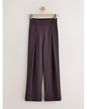 Next Port Elastic Back Wide Leg Pants - Purple