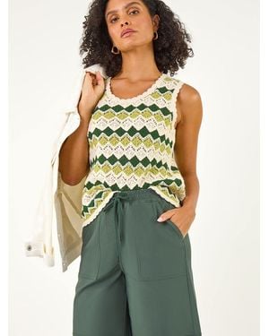 Roman Drawcord Detail Shorts - Green