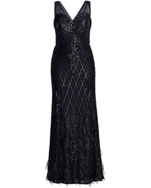 Gina Bacconi Tamsin Sleeveless Sequin Maxi Dress - Black