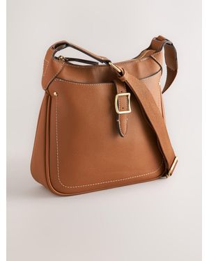 Next Tan Casual Messenger Cross-Body Bag - Brown
