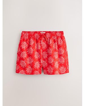 Next Jacquard 5 Inch Swim Shorts - Red