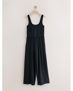 Next Ruched Waist Jersey Jumpsuit - Blue