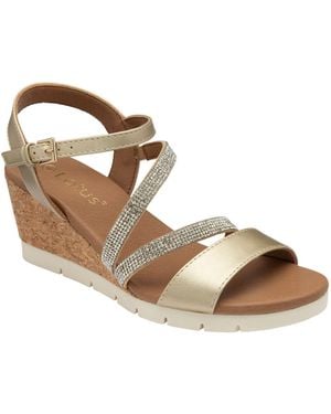 Lotus Open-Toe Heeled Sandals - Brown