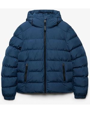 Superdry Cobalt Hooded Sports Puffer Jacket - Blue