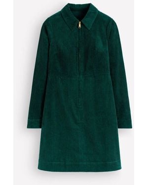 Boden Bronte Cord Short Dress - Green