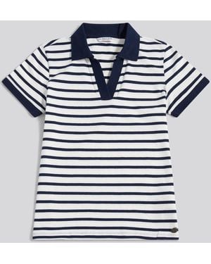 U.S. POLO ASSN. U. S. Polo Assn U. S. Polo Assn. Luxury Stripe Polo Top - Blue