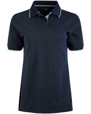 Weird Fish Pammie Pique 100% Cotton Polo Shirt - Blue