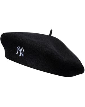 KTZ Wool Script New York Yankees Beret - Black