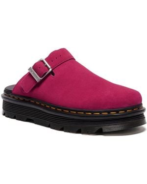 Dr. Martens Zebzag Eh Suede Mules - Pink