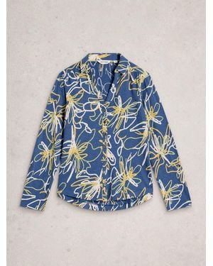 White Stuff Annie Jersey Shirt - Blue