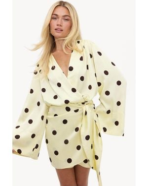 Loavies Crown Of Confidence Polka-Dot Dress - Natural