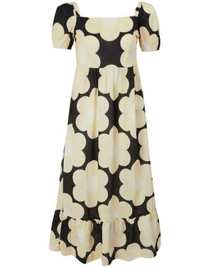 Regatta Orla Kiely Midi-Sommerkleid Aus 100 % Baumwolle - Schwarz