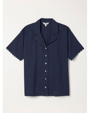 FatFace Fatface Kara Linen Shirt - Blue