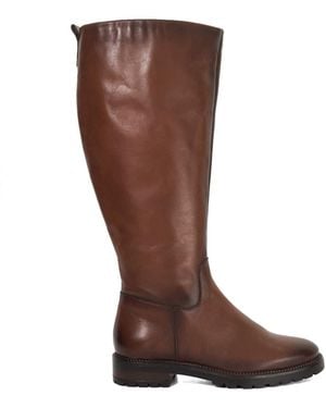 Dune Wide Fit Tayah Knee High Boots - Brown