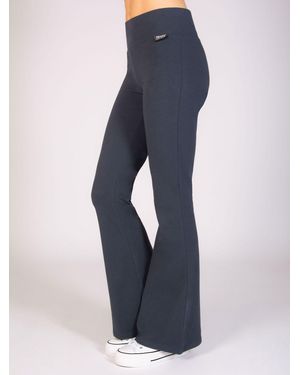 Pineapple Charcoal Petite Flare Jersey Pants - Blue