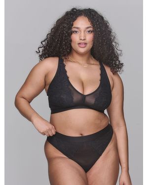 Lemonade Dolls Lemonade Dolls Synergy Lace And Stretch Mesh Full Cup Bralette - Gray