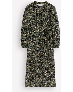 Boden Eli Belted Jersey Midi Dress - Green