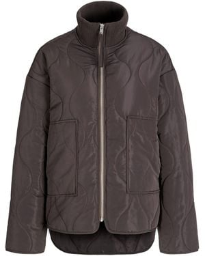 JJXX Quilted Funnel Neck Jacket - Brown